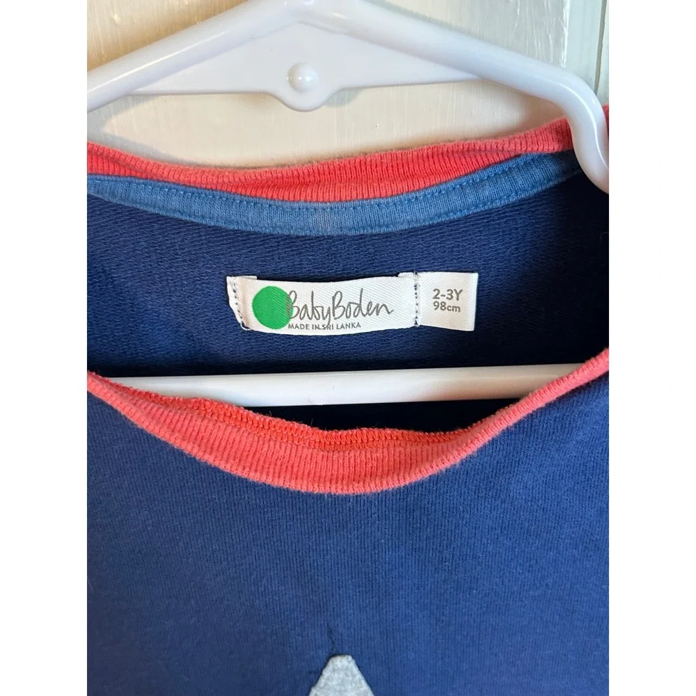 Baby Boden‎ Toddler Boys Shark Applique shirt Navy Red 2-3Y
